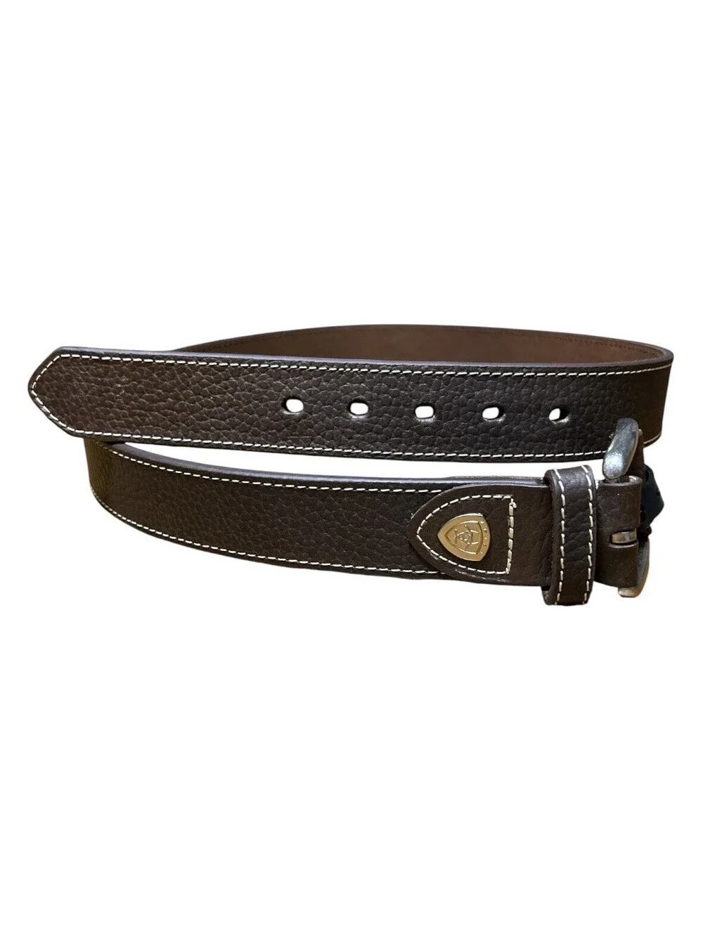 Ariat Genuine Leather Belt Size 38 Men’s Brown Buckle Western A1037202-38 New